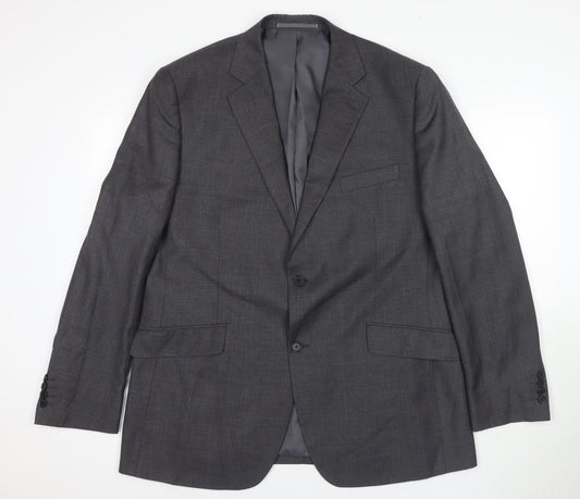 Dehavilland Men's Grey Blazer, Size 44R, Classic Fit