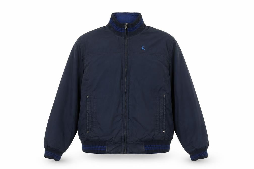 Parx Men's Blue Bomber Jacket - L, Casual Style