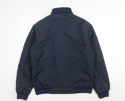 Parx Men's Blue Bomber Jacket - L, Casual Style