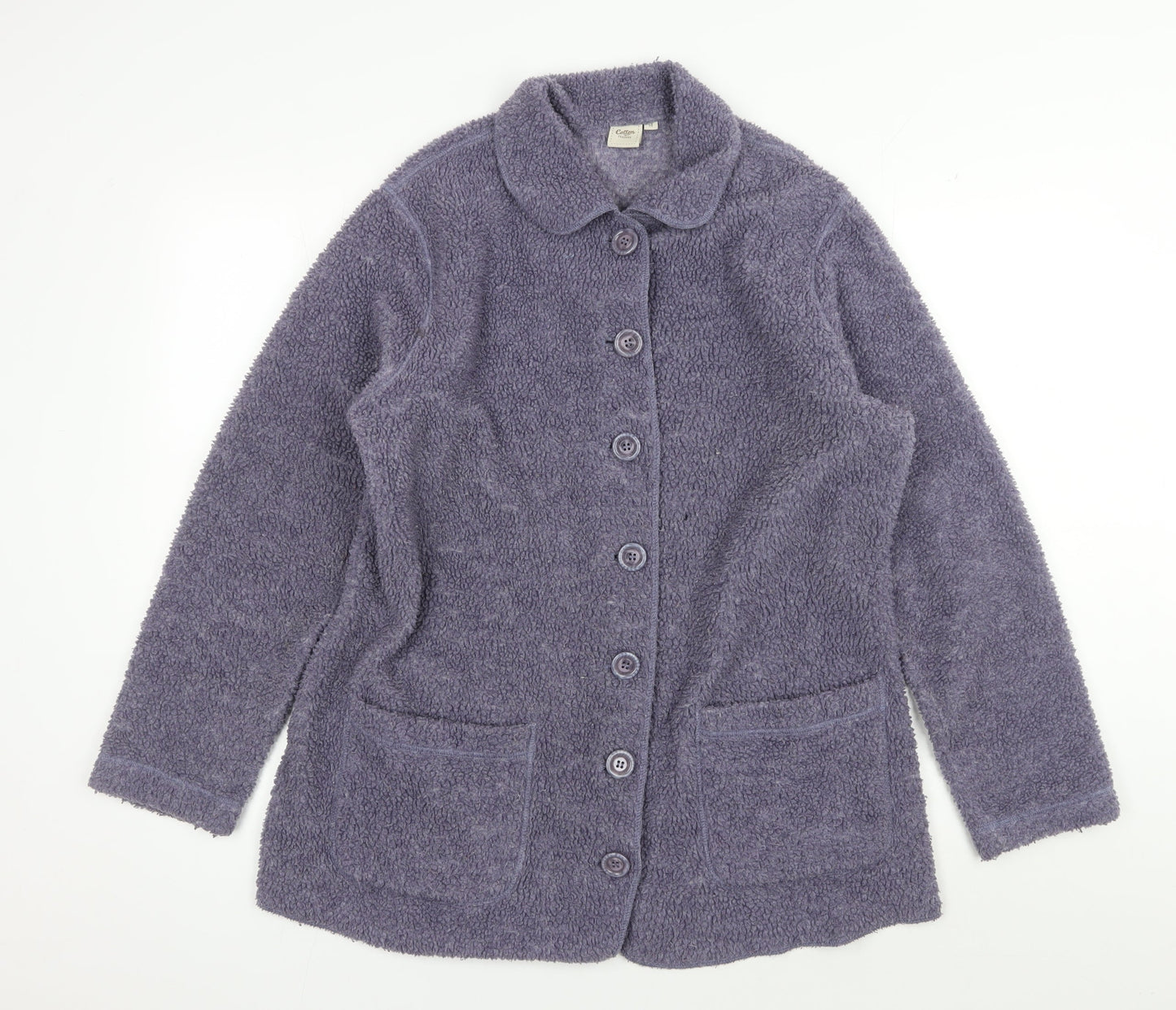 Cotton Traders Women's Purple Button Jacket Size 14