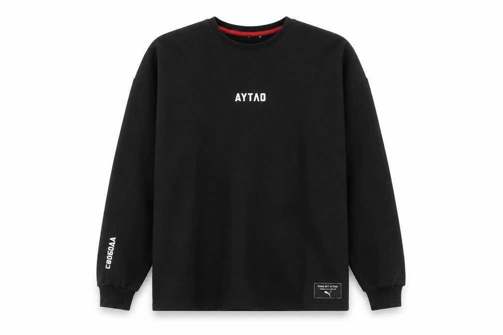 Mens UK M Regular PUMA Black Pullover Sweatshirt