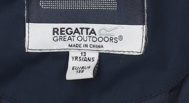 Regatta Boys Blue Bomber Jacket, Size 13, Full Zip Casual