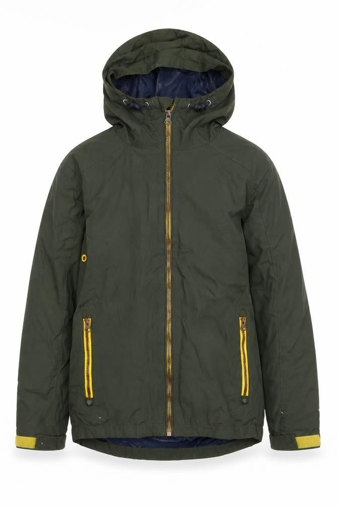 Next Boys Green Nylon Parka Jacket 9 Years - Full Zip Hooded Coat