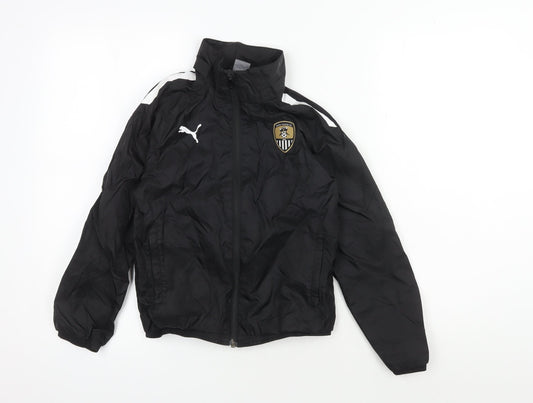 Puma Boys Black Track Jacket 9-10 Years Sportswear