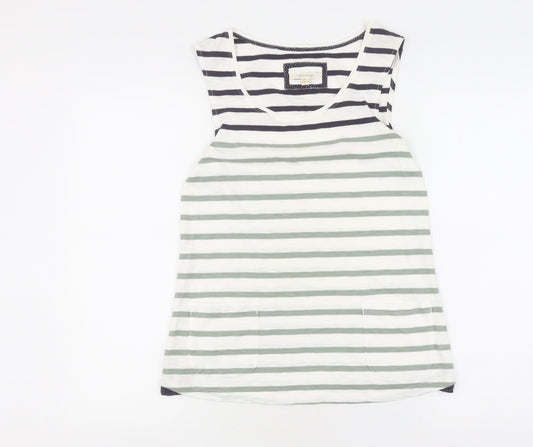 White Stuff Women's Multicolour Striped Cotton Tank