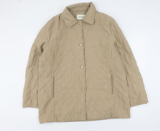 Eastex Women's Beige Quilted Coat - Size 18, Casual