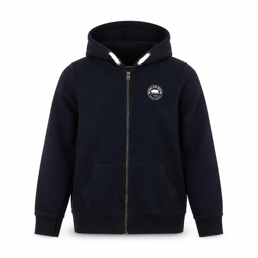 Front view of SoulCal girls’ black full zip hoodie 13 years