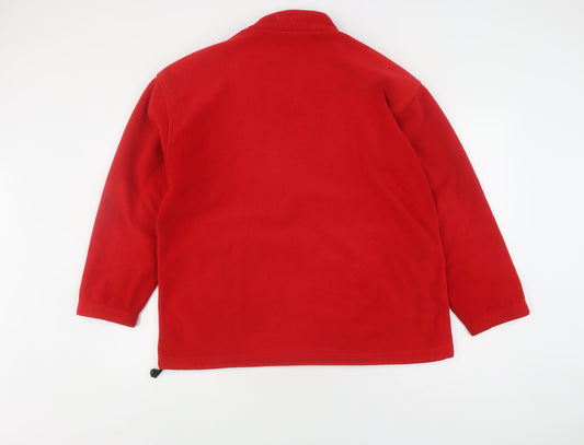 Geeb Women's Red Fleece Jacket Size 14 Casual Wear