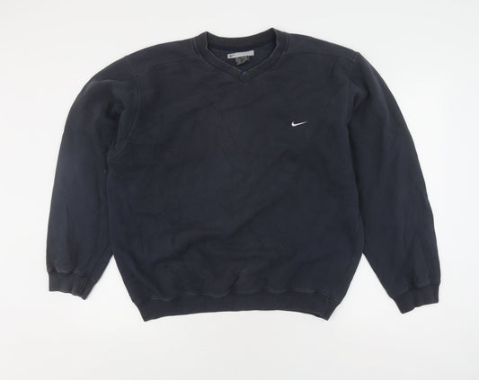 Nike Men's Blue Pullover Sweatshirt L V-Neck