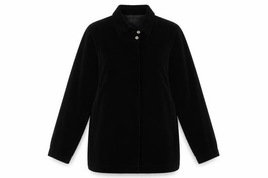 Womens UK Size M Regular Alexon Black Cotton Blend Jacket