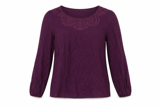Womens UK Size 12 Boden Purple Viscose Blend Blouse