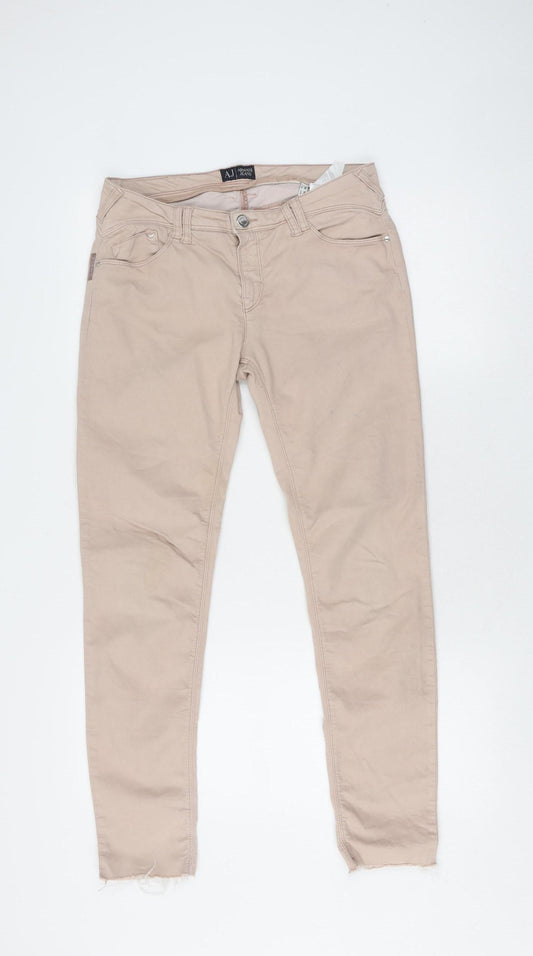 Armani Women's Beige Slim Straight Jeans - Size 2
