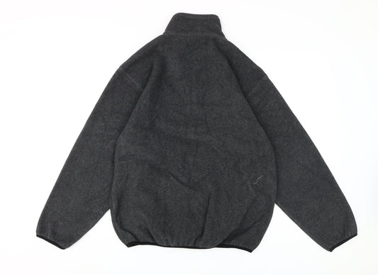 Giordano Men's Grey 1/4 Zip Fleece Jacket M