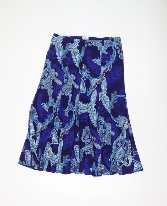 CC Women's Blue Paisley Skirt, Medium, Excellent