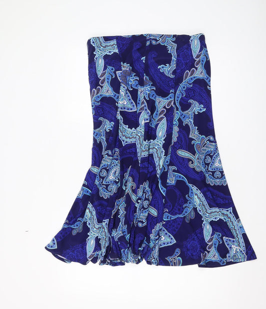 CC Women's Blue Paisley Skirt, Medium, Excellent
