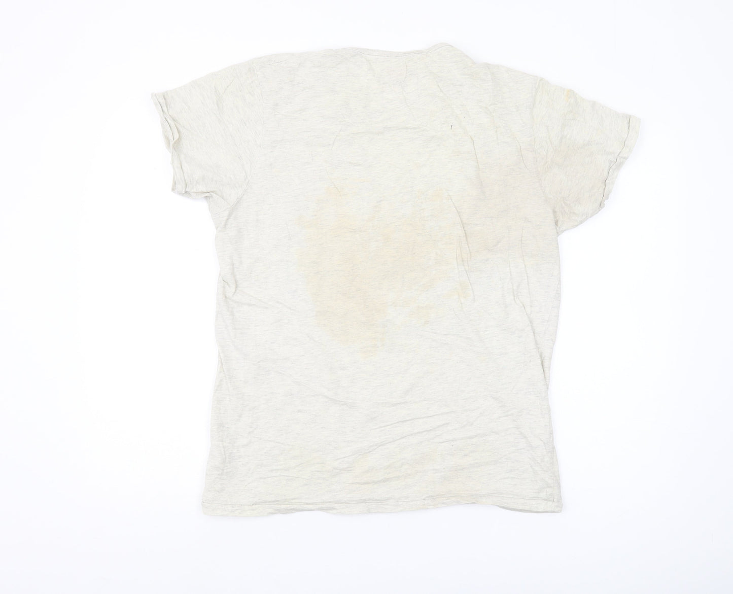 Jack & Jones Men's XL Beige Sports Graphic T-Shirt