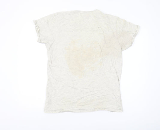 Jack & Jones Men's XL Beige Sports Graphic T-Shirt