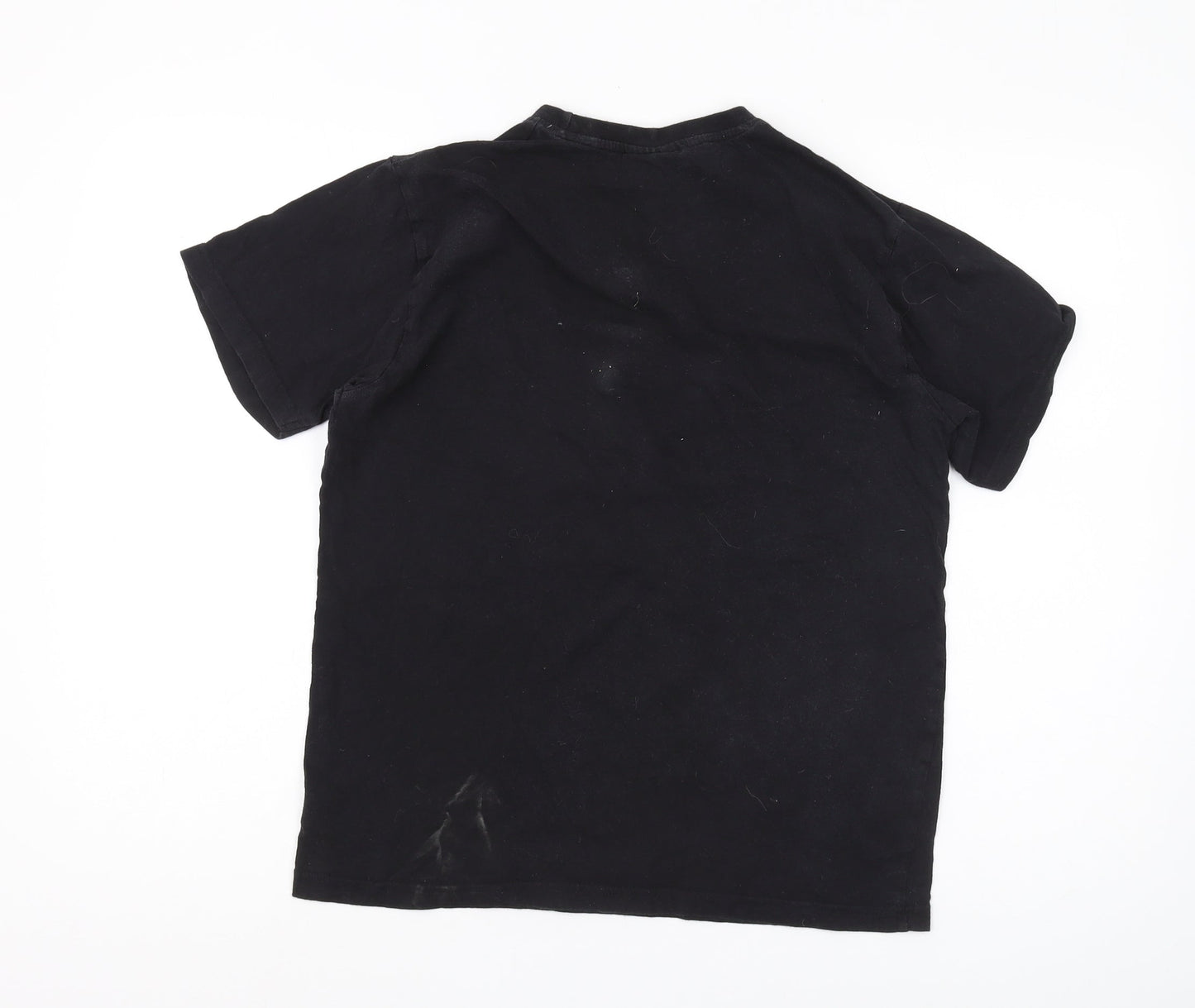 Disney Black T-Shirt Unisex S Cartoon Tee