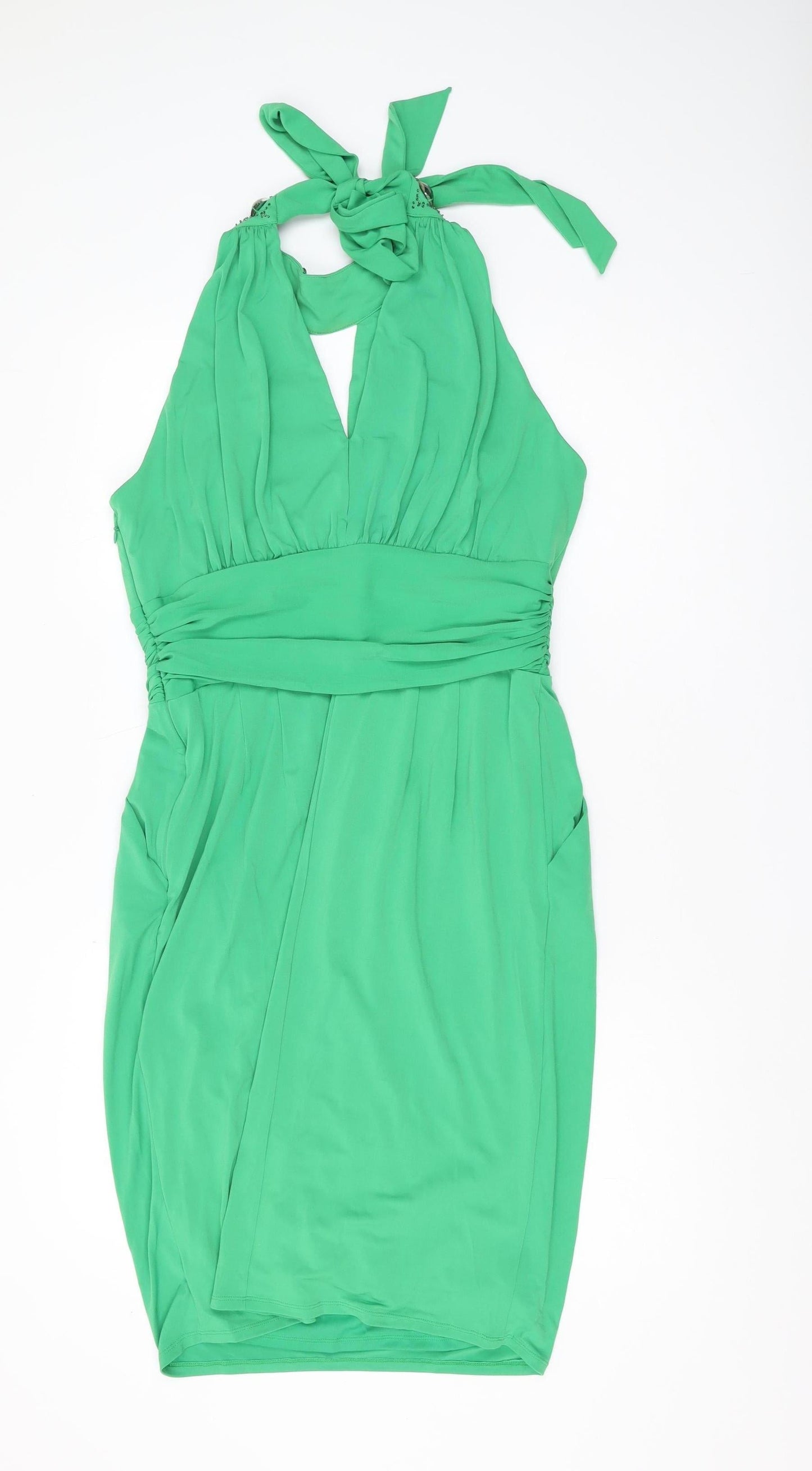 Alexon Women's Green Blouson Party Dress Size 14