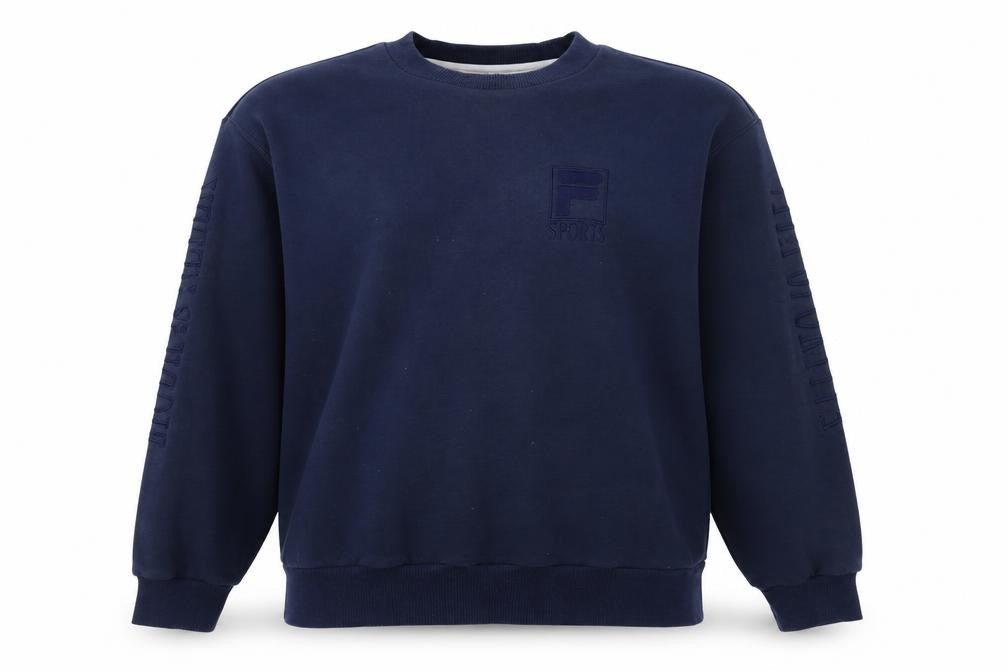 Mens UK M Regular FILA Blue Pullover Sweatshirt