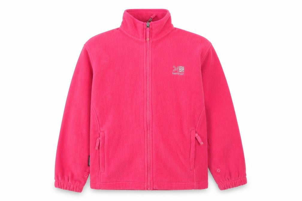 Front view of Karrimor girls’ pink fleece jacket 13 years outdoor