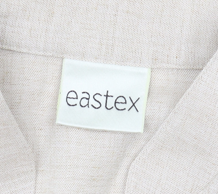 Eastex Women's Beige Collared Tunic Blouse - Size 14