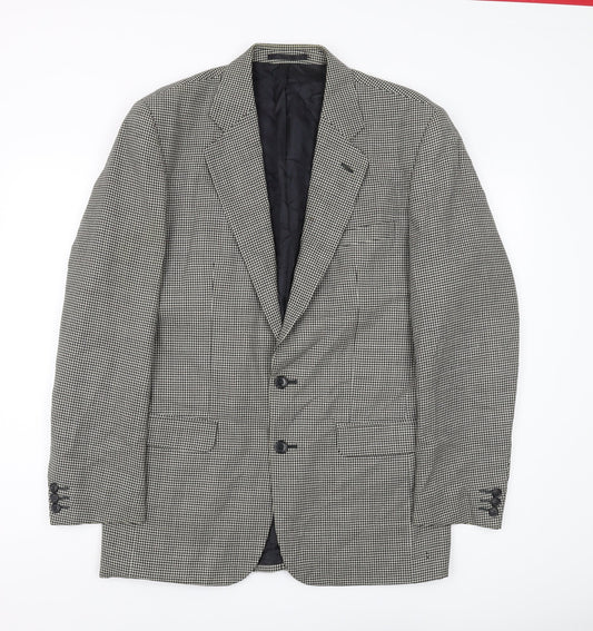 Pierre Cardin Men's Black & White Check Blazer, Size 40L