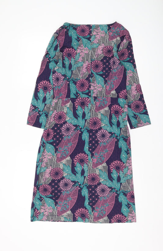 White Stuff Women's Multicoloured Floral Tunic Blouse UK 10