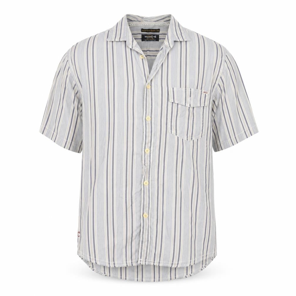 Jack & Jones Men's Beige Striped Cotton Shirt, S/S