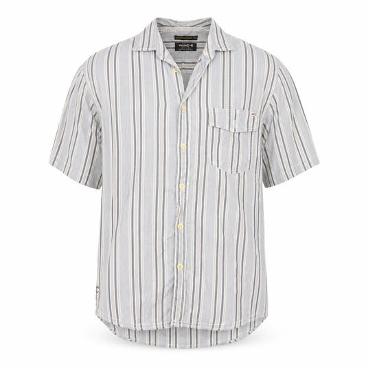 Jack & Jones Men's Beige Striped Cotton Shirt, S/S