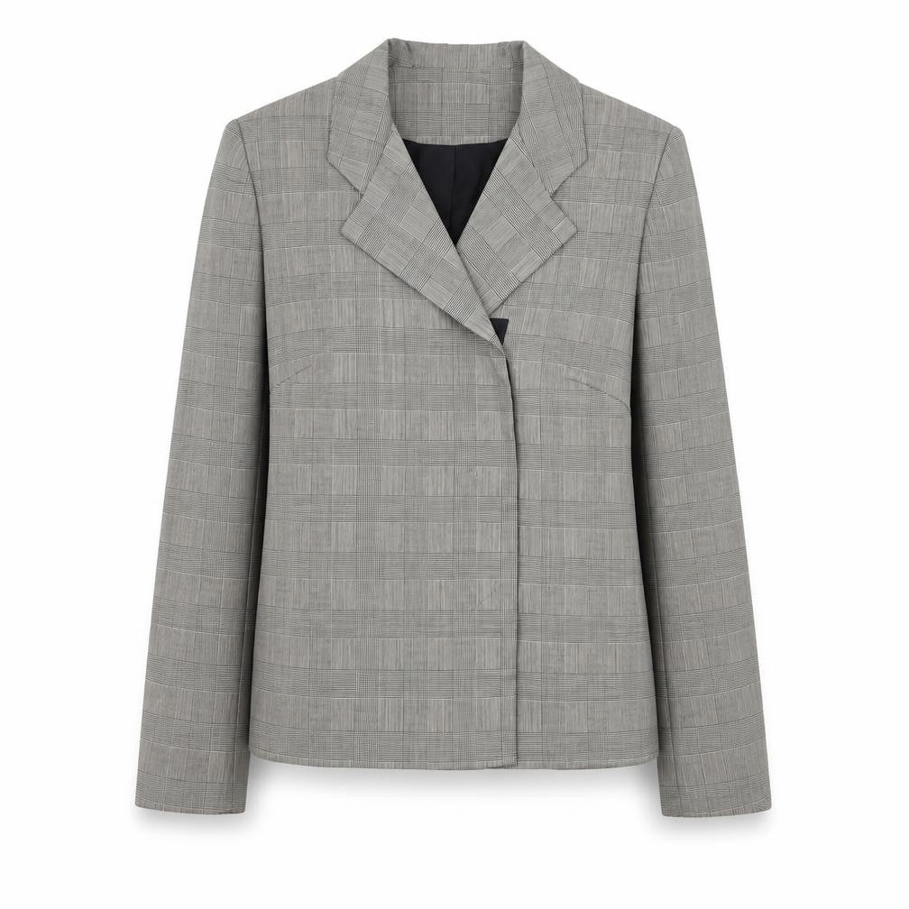 Karen Millen Women Grey Check Blazer Size 12