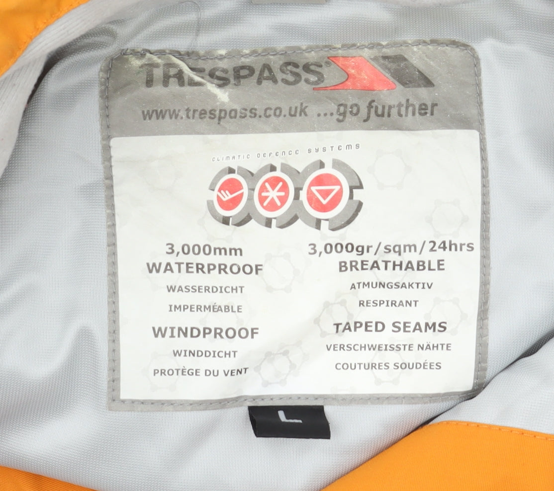 Trespass Men's Orange Waterproof Jacket L
