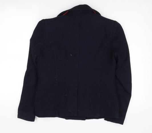Superdry Women's Black Wool Pea Coat Size S