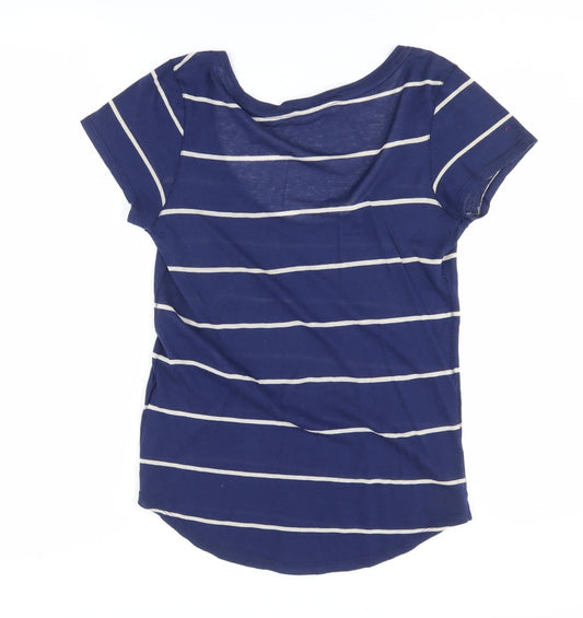 Polo Ralph Lauren Women's Blue XS Striped T-Shirt