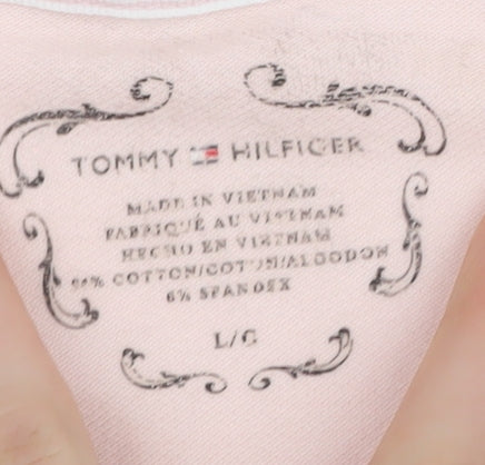 Tommy Hilfiger Women's Pink Polo Shirt L