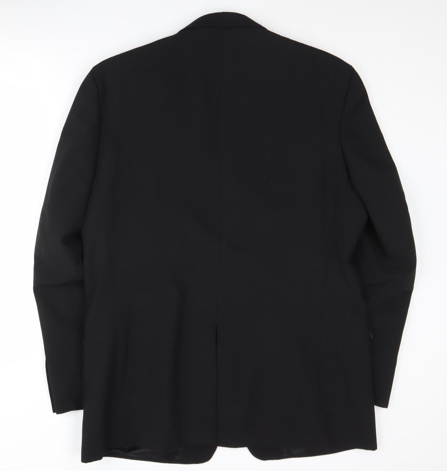 Moss Men's Black Blazer 42L, Formal Single-Breasted