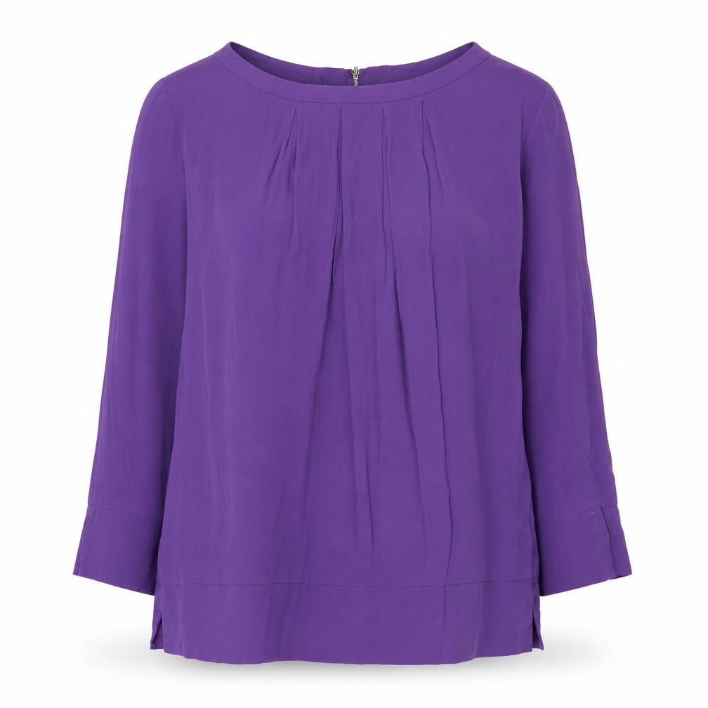 Womens UK Size 16 Laura Ashley Purple Viscose Blouse