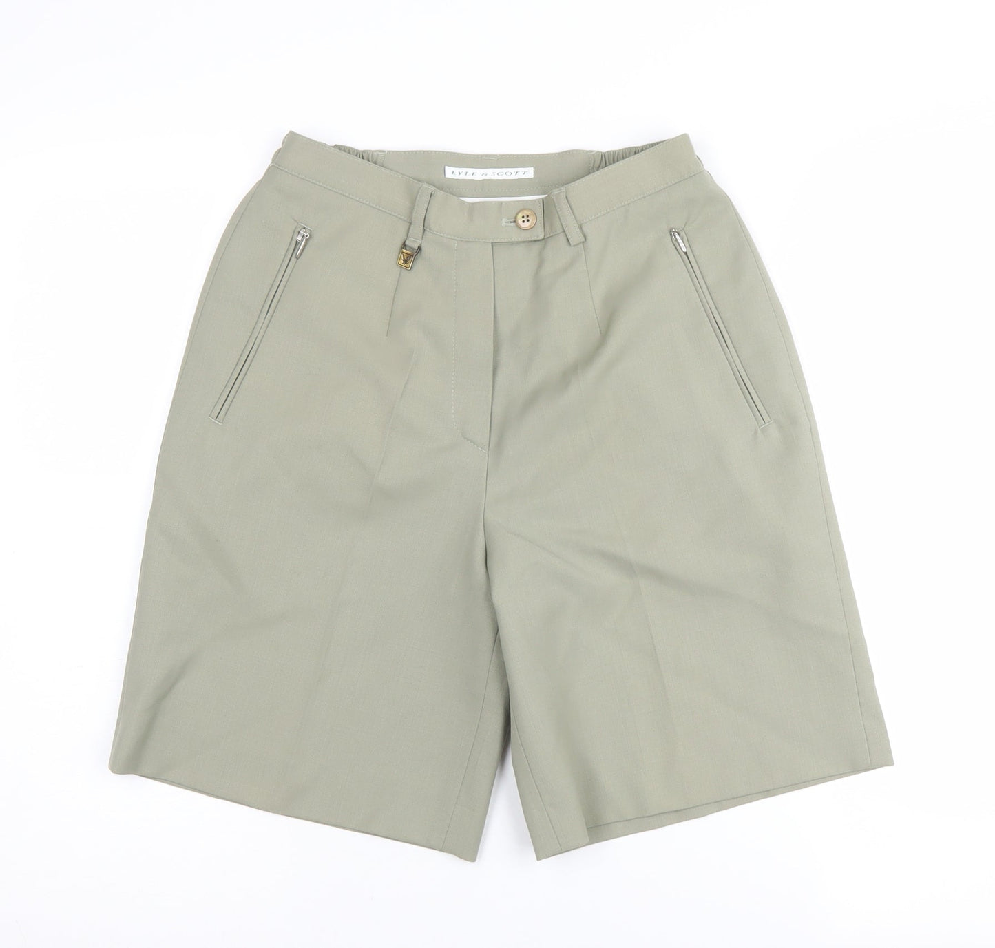 Lyle & Scott Womens Green Bermuda Shorts Size 8