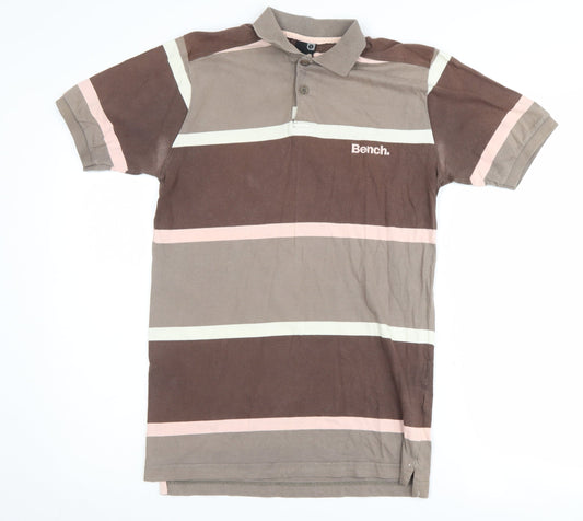 Bench Men's Purple Polo Shirt L - Cotton Casual Wear