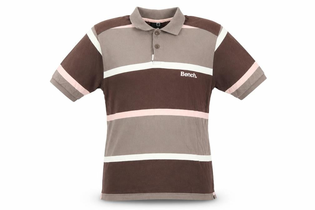 Unisex Adultss UK Size S Bench Brown 100% Cotton Polo