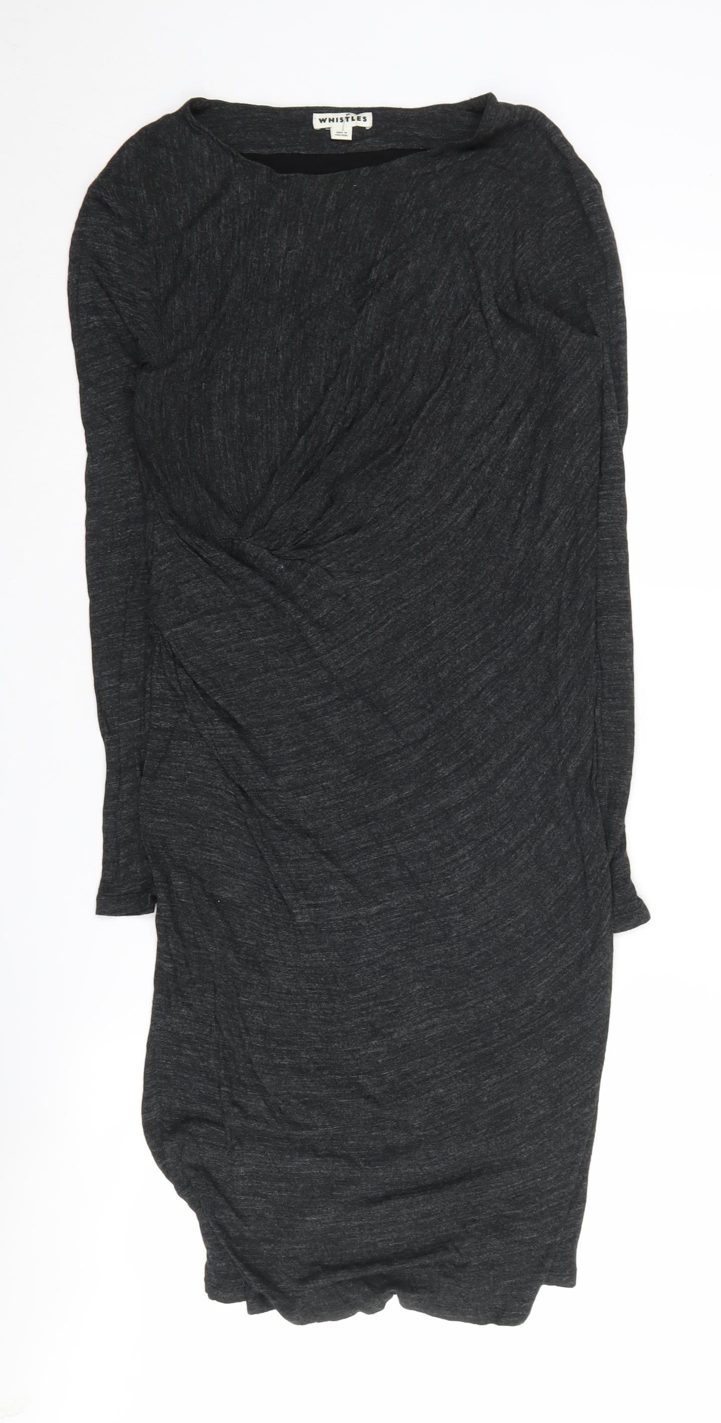 Whistles Women's Black Jersey Shift Dress Size 14