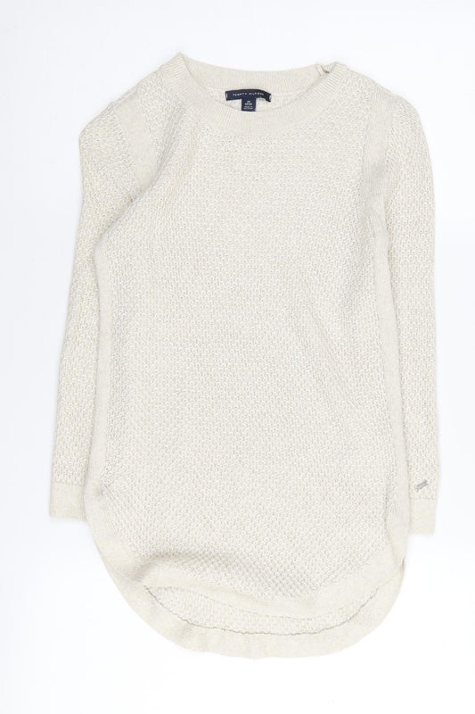 Tommy Hilfiger Women's Ivory XS Pullover Jumper