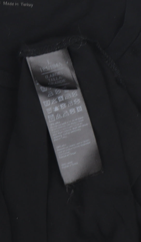 AllSaints Men's Black T-Shirt Short Sleeve Logo