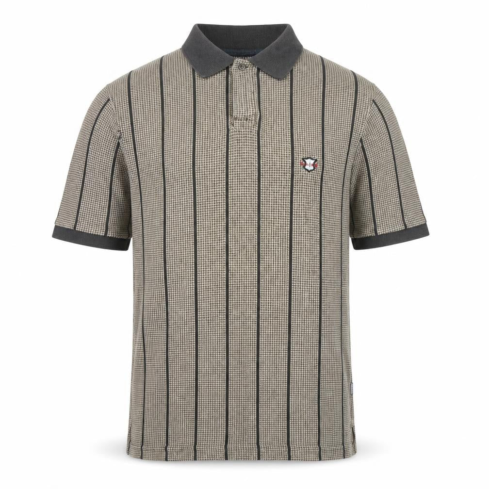 Maine New England Men's Beige M Striped Polo