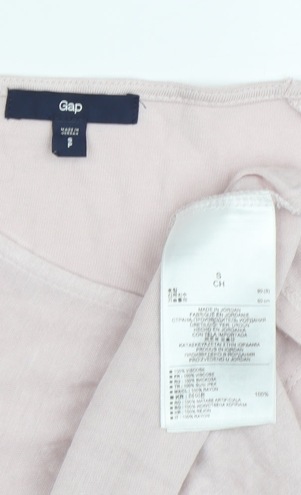 Gap Women's Pink 3/4 Sleeve Basic T-Shirt, Size S