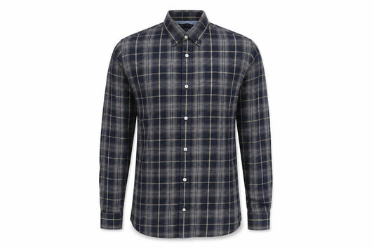 Jack & Jones Men's Blue Plaid Long Sleeve Shirt M