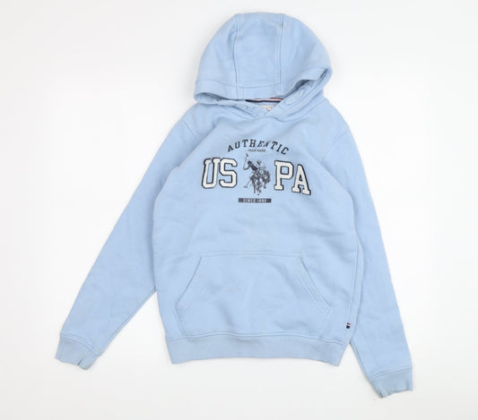 U.S. Polo Assn. Boys Blue Hoodie - Pullover, Size 10-11