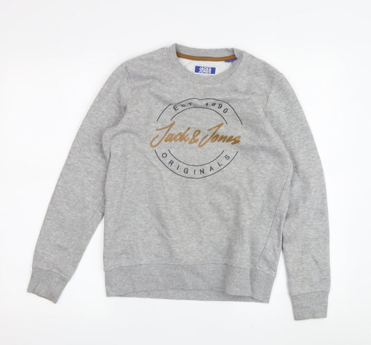 Jack & Jones Boys Grey Pullover Sweatshirt Size 158