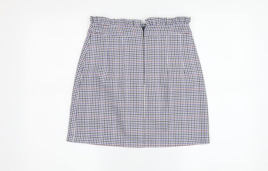 Topshop Women's Multicoloured Check Skirt, Size 6