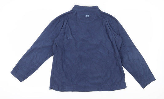 Sprayway Unisex Blue Fleece Sweatshirt Size 14 High Neck